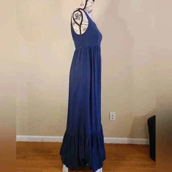 NWT LC Lauren Conrad Blue Sleeveless Maxi Dress - Picture 5 of 12